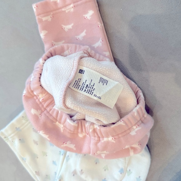 Uniqlo Toddler Pink Rabbit Fleece Leggings - Picture 3 of 3